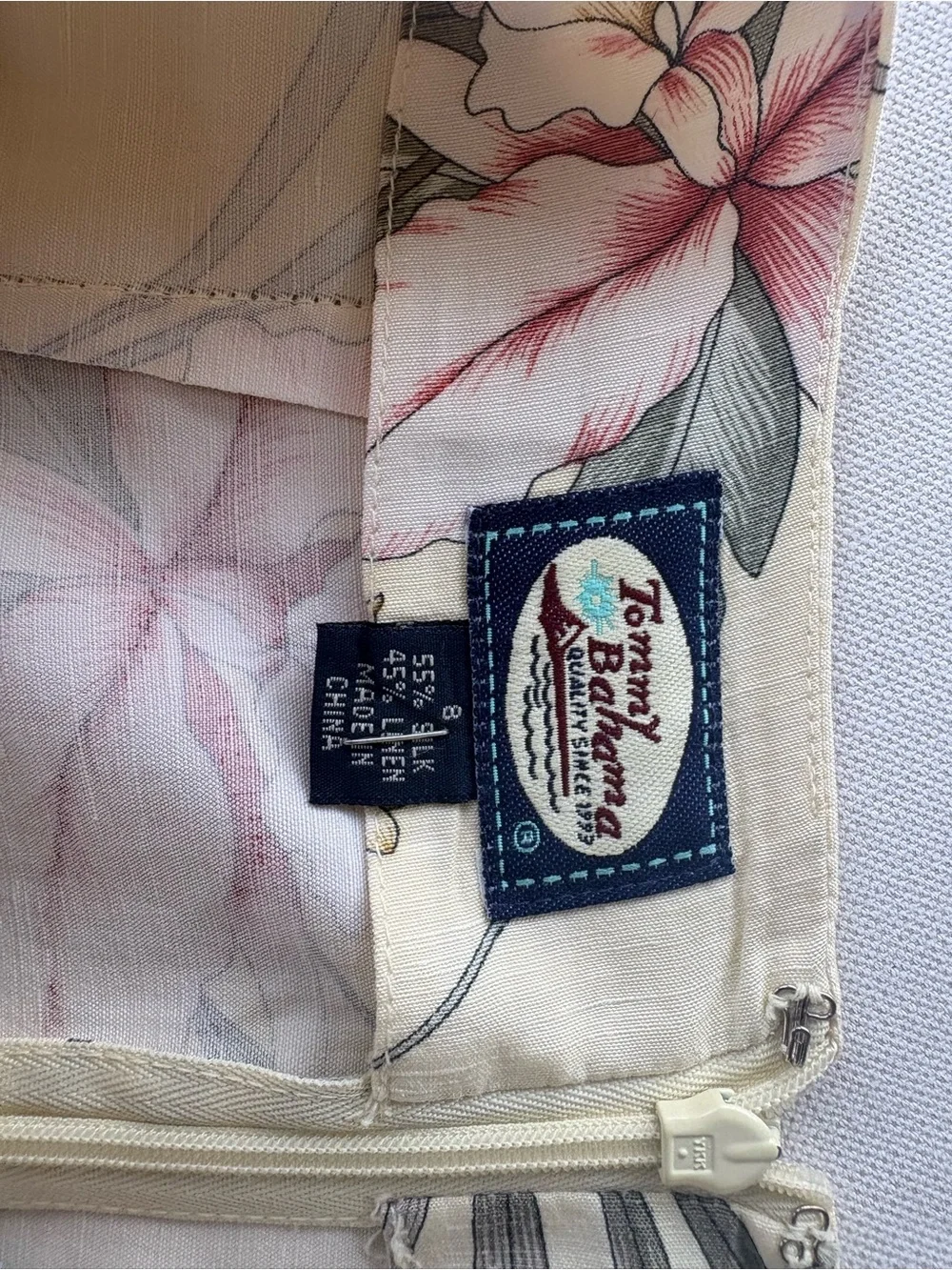 Light Print yellow floral print Tommy Bahama skirt